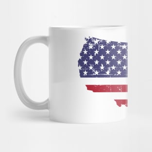 Flag Merica 4th of July Shirt Patriotic Map of America Mug